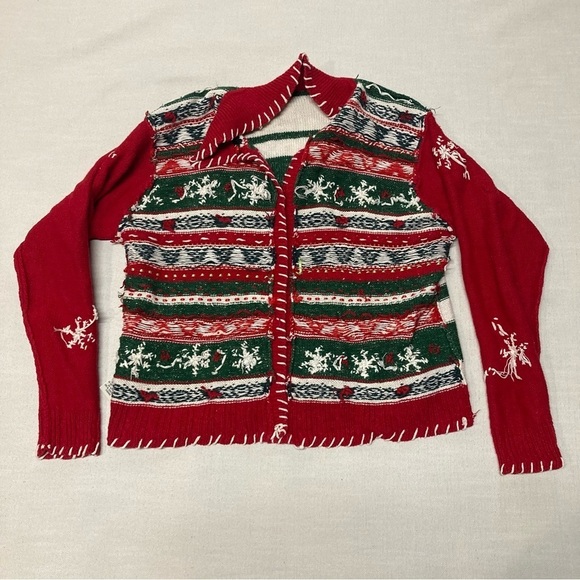 Yarnworks Ugly Christmas Sweater Cardigan - Picture 10 of 16